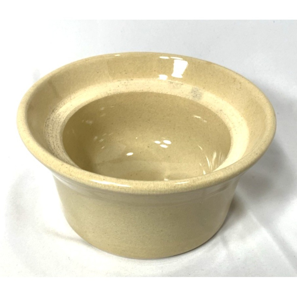 Robinson Ransbottom Rabbit Feeder 6.5" Roseville Ohio Pottery Yellowware‎ Crock